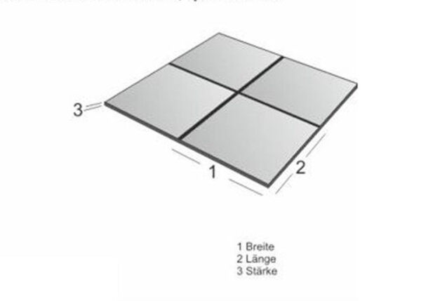 Terrassenplatten quadratisch Produkt Skizze