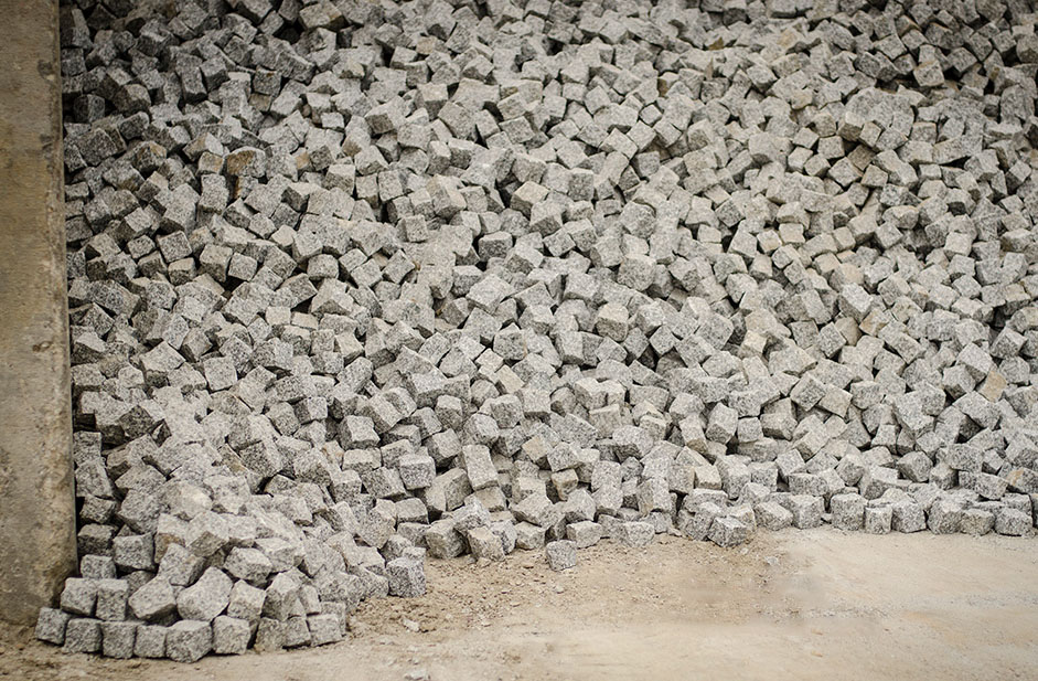 Granit Grau Pflastersteine 6x11 cm