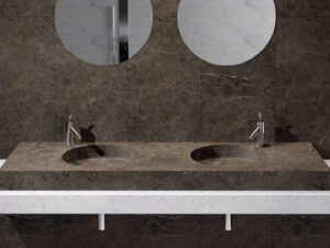 Waschbecken Grey Milano cm 160x50x10