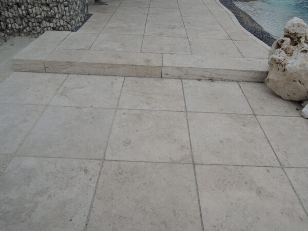 Terrassenplatten Travertin beige 60x40x3 cm getrommelt_34776