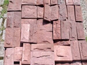 Sandstein rot Verblender 7x20 - 15x15x2-3