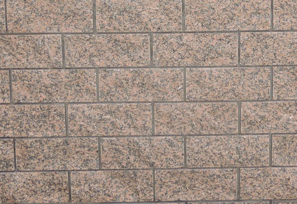 Barlmoral Ross Granit Verblender gespalten 10 cm hoch.