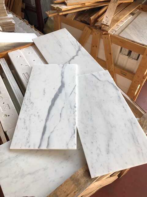 Statuario Marmor Fliesen 61x30,5 poliert