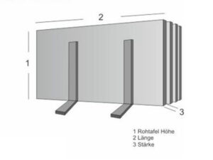 Rohtafel Rohtplatten Unmtaßtefeln Produkt Skizze